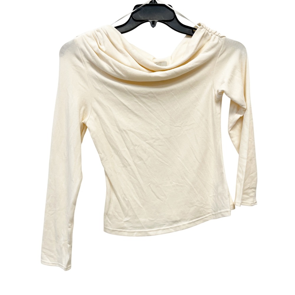 A New Day Women's Cream Cowl Neck Long Sleeve Top Size Medium